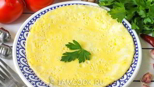 Омлет на воде на сковороде