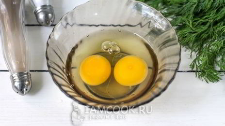 омлет на воде на сковороде