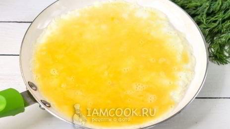 омлет на воде на сковороде