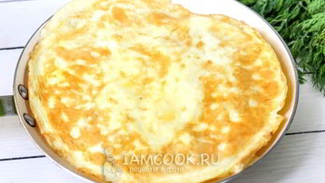 омлет на воде на сковороде