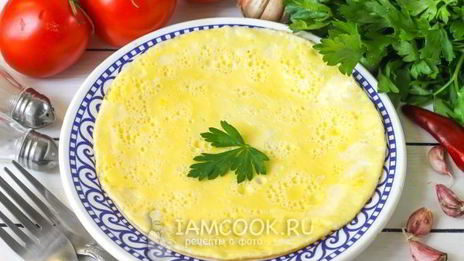 омлет на воде на сковороде