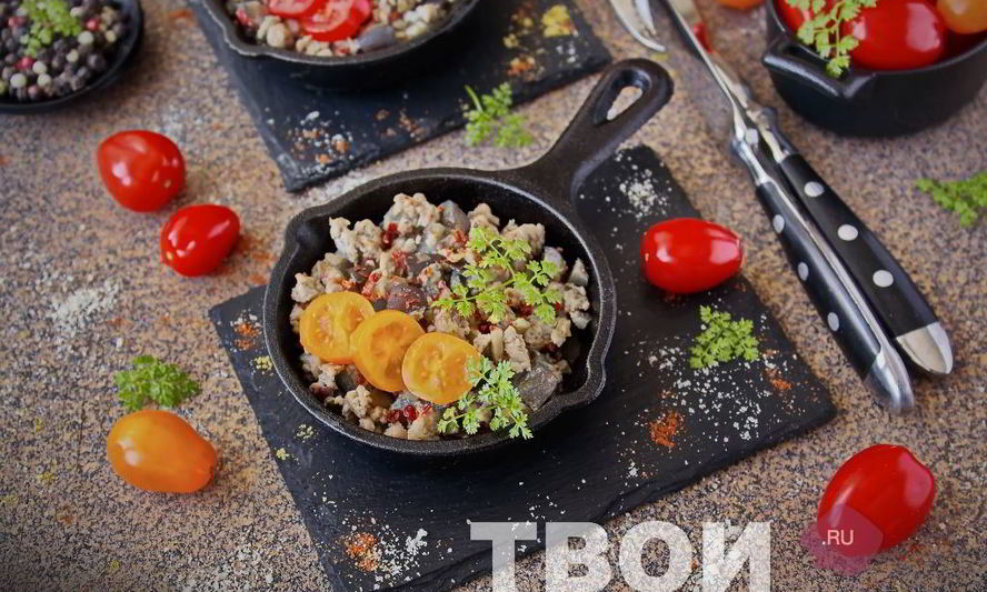 Рецепт омлета с баклажанами