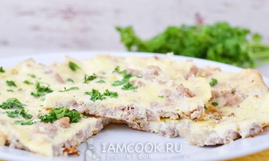 Рецепт омлета с фаршем по дюкану