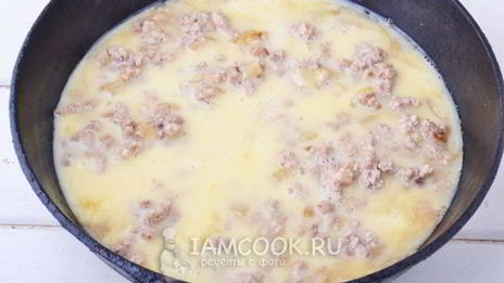 омлет с фаршем по дюкану