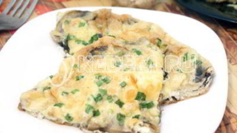 омлет с грибами и сыром