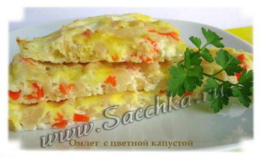 Рецепт омлета с капустой