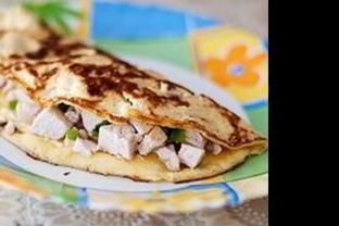 Омлет с курицей