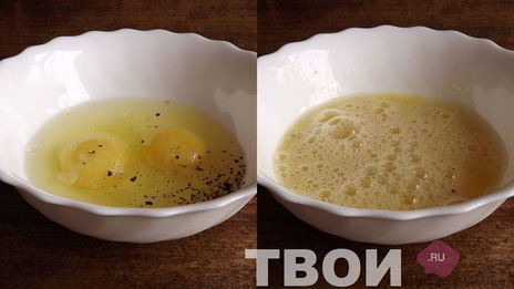 омлет с помидорами