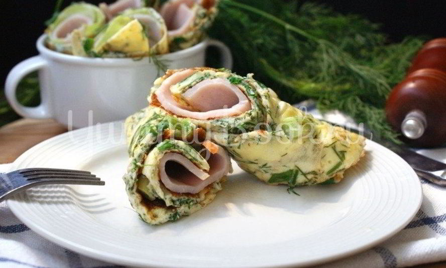 Рецепт омлета с зеленью