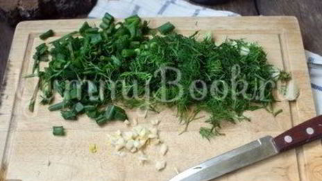 омлет с зеленью