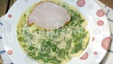 омлет с зеленью