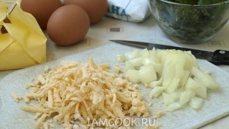 омлет со шпинатом и сыром