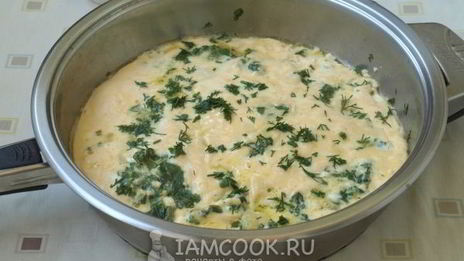 омлет со шпинатом и сыром