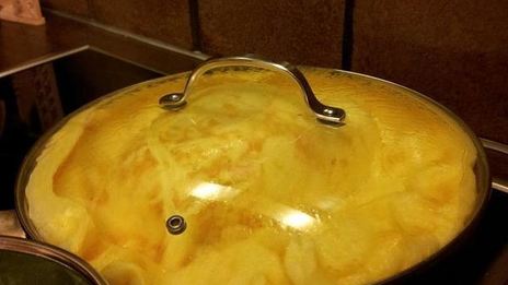 омлет со шпинатом