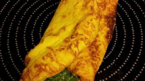 омлет со шпинатом