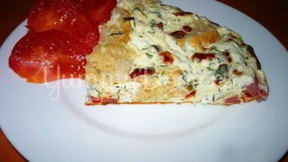 Сытный омлет из мультиварки