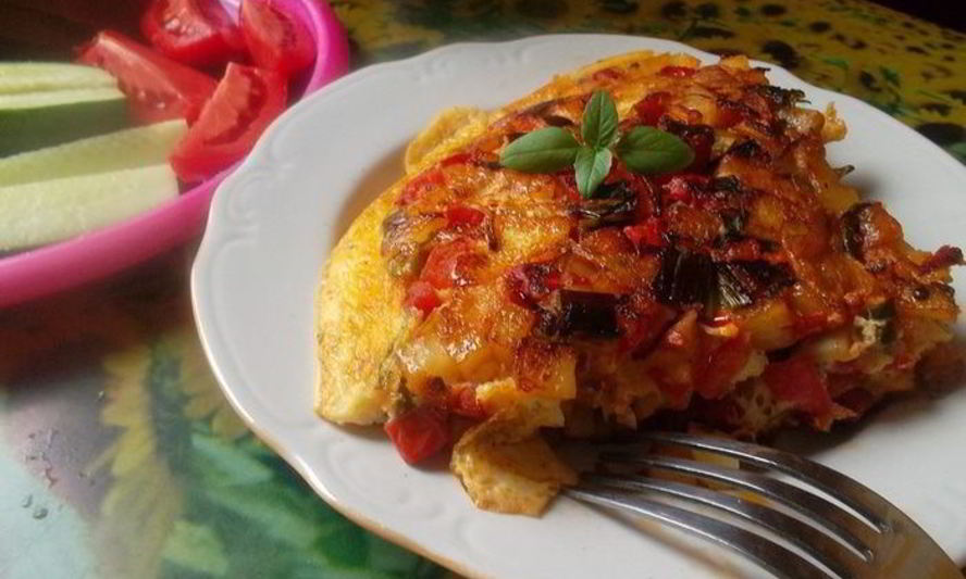 Рецепт сытного омлета