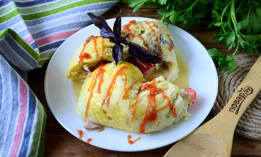 Рецепт воздушного омлета в пакете