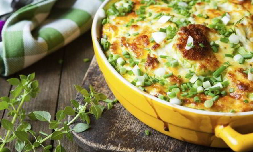 Рецепт запеченных в омлете кабачки