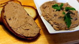 Паштет из куриной печени с грибами