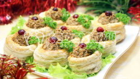 праздничный паштет в волованах
