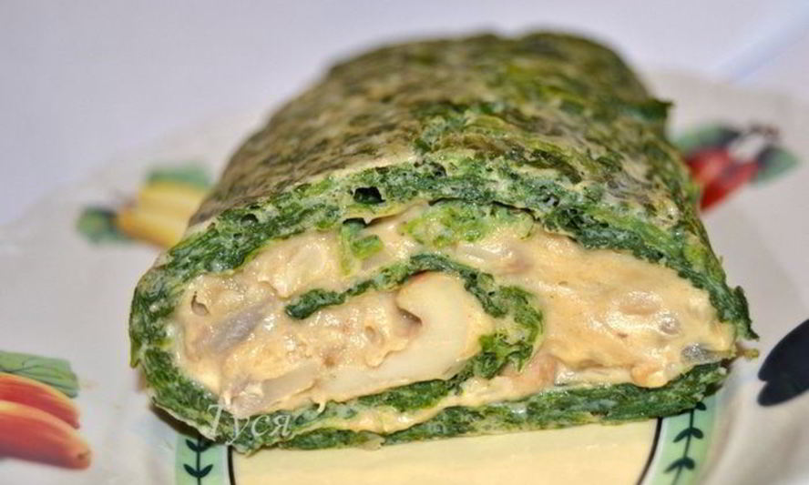 Рецепт грибного рулета