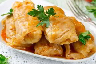 Капустные рулетики с мясом баранины
