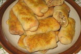Картофельные рулетики с мясом
