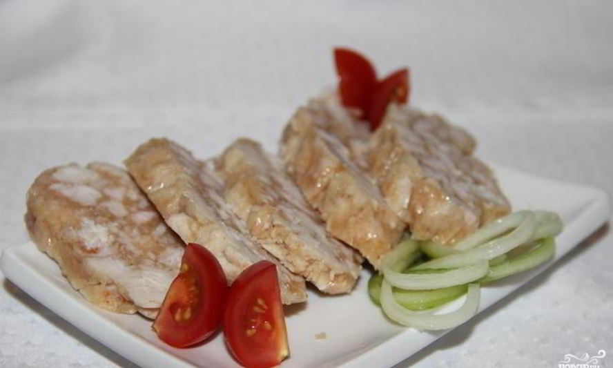 Рецепт куриного рулета мраморного