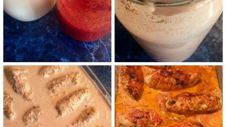 куриные рулетики в томатно-сливочном соусе