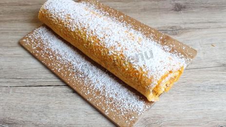 морковный рулет с сыром маскарпоне