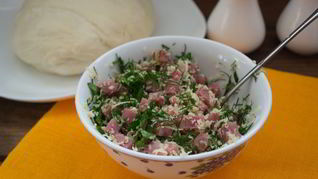 Начинка для рулета из ветчины