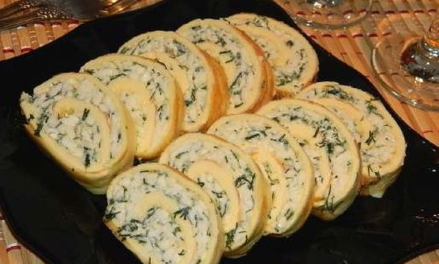 Рецепт нежного рулета из кальмаров