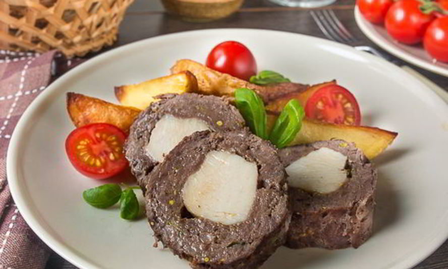 Рецепт рулета из говядины с курицей
