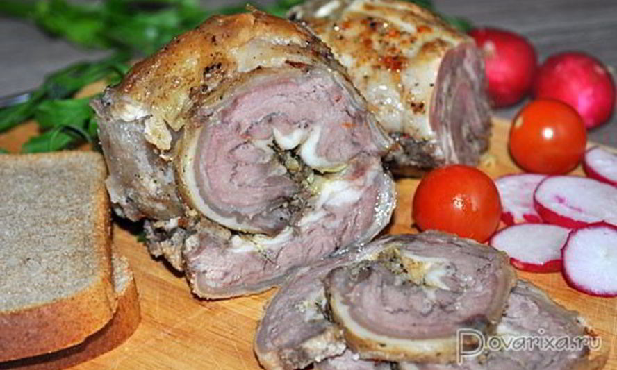 Рецепт рулета из говяжьей пашины в духовке