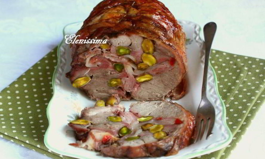 Рецепт рулета из индейки с фисташками