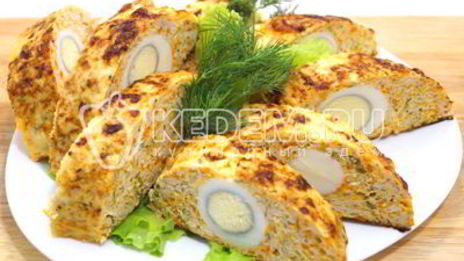 рулет из курицы рождественский