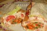 Рулет из лаваша с корейской морковкой