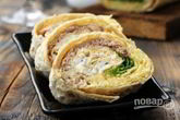 Рулет из лаваша с печенью трески