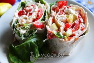 Рулет с овощами