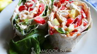 Рулет с овощами