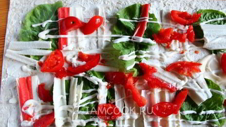 рулет с овощами