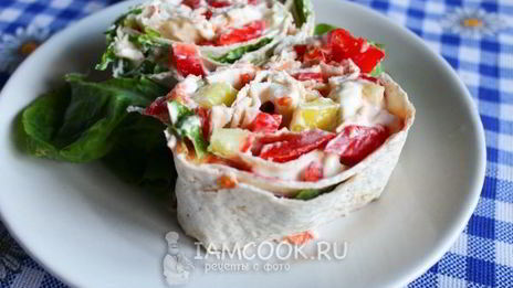 рулет с овощами