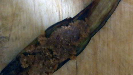 рулетики из баклажанов с арахисовой пастой