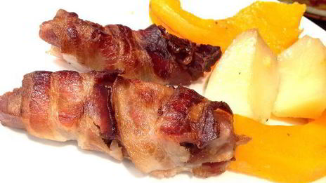 рулетики из индейки, запеченные с тыквой