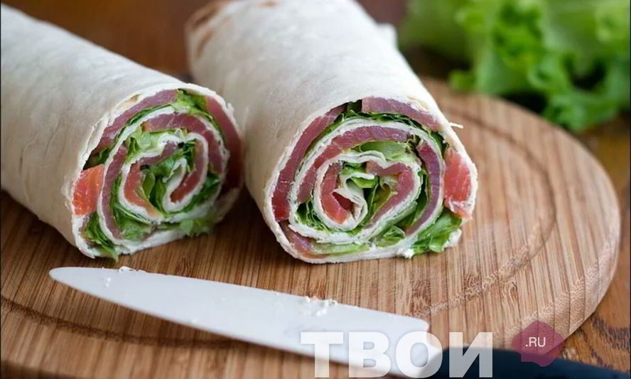 Рецепт рулетиков с семгой