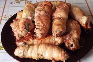 Сочные куриные рулеты с шампиньонами
