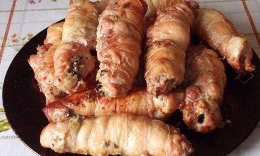 Рецепт сочных куриных рулетов с шампиньонами