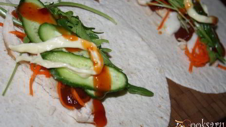 домашняя шаурма с курицей