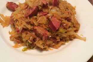 Сосиски с капустой